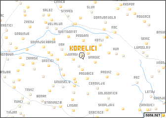 map of Korelići
