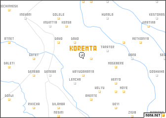 map of Koremta