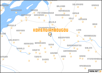 map of Korèndiambougou