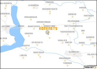 map of Korenets