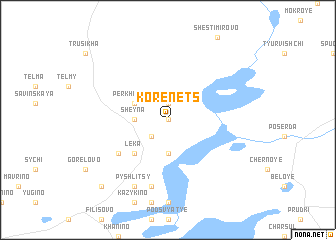 map of Korenets