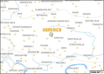 map of Korenica