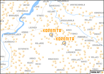 map of Korenita