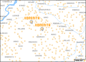 map of Korenita