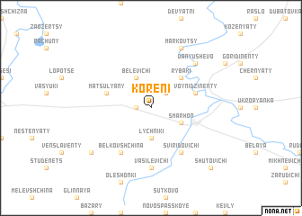 map of Koreni