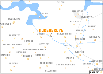 map of Korenskoye