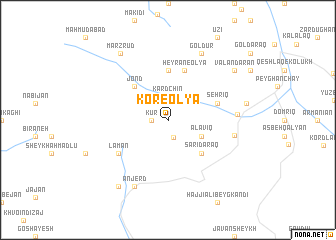 map of Kor-e ‘Olyā