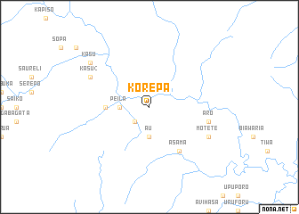 map of Korepa