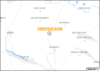 map of Koreshchina