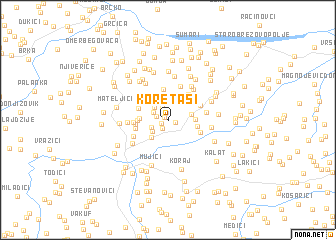 map of Koretaši