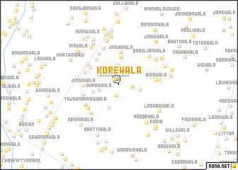 map of Korewāla