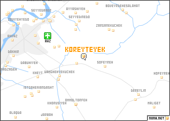 map of Koreyt-e Yek