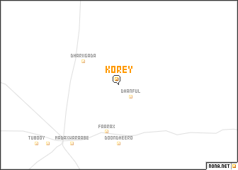 map of Korey