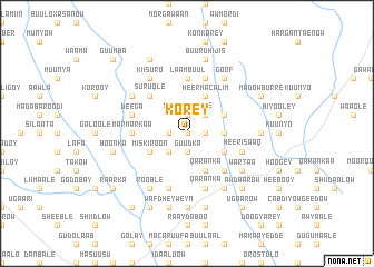 map of Korey