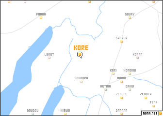 map of Koré
