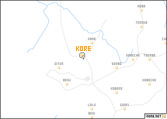 map of Korē