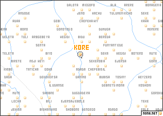 map of Kʼorē