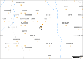map of Korē