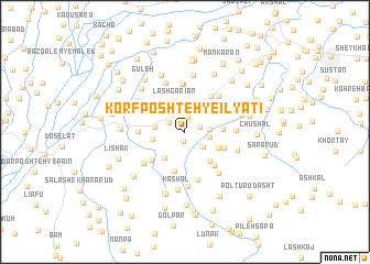 map of Korf Poshteh-ye Īlyātī