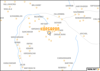 map of Korgaron