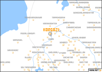 map of Kor Gazī