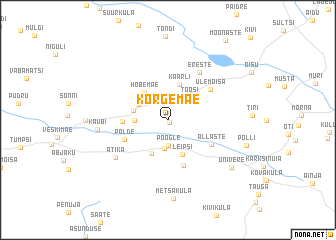 map of Kõrgemäe