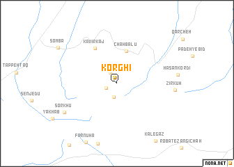 map of Korghī