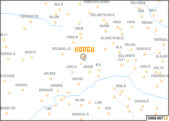 map of Kõrgu