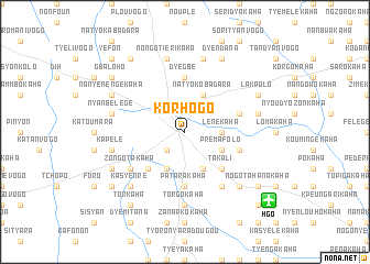 map of Korhogo