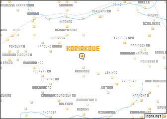 map of Koriakoué