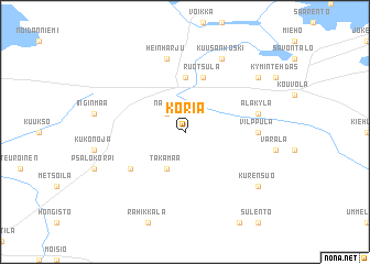 Koria (Finland) map 