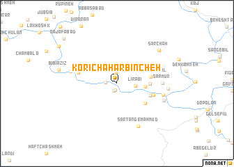 map of Korī Chahār Bīncheh