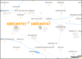map of Korichintsy