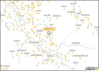 map of Korići