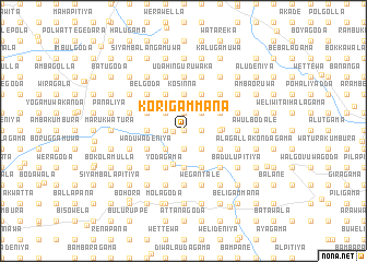 map of Korigammana