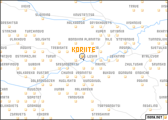 map of Koriite