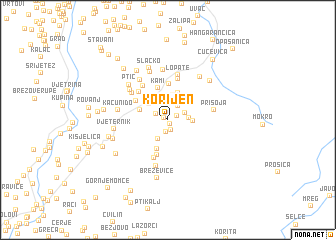 map of Korijen