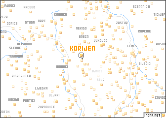 map of Korijen