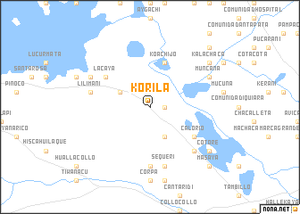 map of Korila