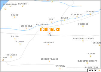 map of Korinëvka