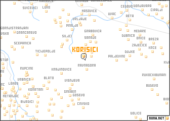 map of Korišici