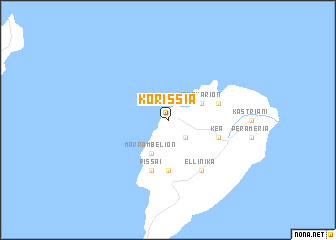 map of Korissía