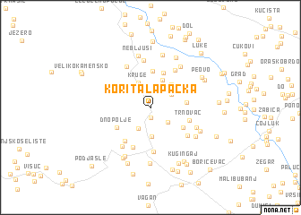 map of Korita Lapačka