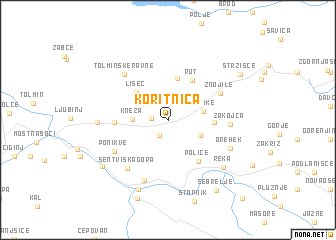 map of Koritnica