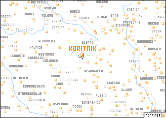 map of Koritnik