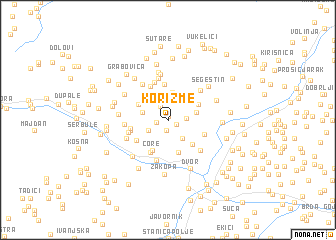 map of Korizme