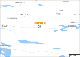 map of Korkea