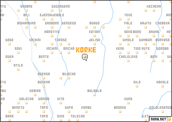 map of Kʼorkē