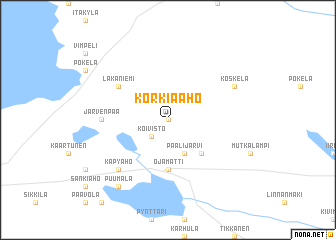 map of Korkiaaho