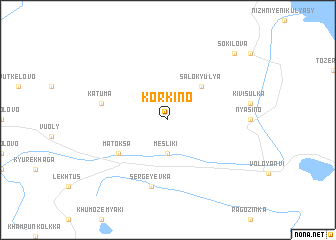 map of Korkino